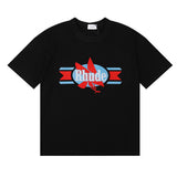 Rhude T Shirt Sailing Letter Coconut Logo Short Sleeve T-Shirt