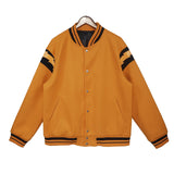 Rhude Jacket Embroidery Letter Lightning Color Matching Baseball Uniform