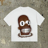 Street Unisex T-shirt Cartoon Print T-Shirt