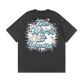 Hellstar T Shirt Washing Water Black Series Printed Short Sleeve T-Shirt