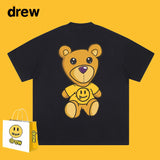 Drew T Shirts Short Sleeve T-shirt Smiley Face Short Sleeve