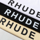 Rhude T Shirt Letter Logo Printed Short Sleeve T-Shirt