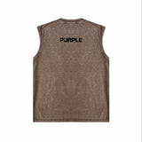 Purple Brand Distressed Tank T Shirts Distressed Sleeveless T-shirt Vest