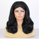 Women's Wigs Ice Silk Headband Wig with Curly Hair