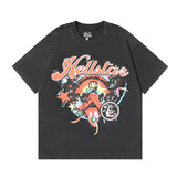Hellstar T Shirt Washing Water Black Series Printed Short Sleeve T-Shirt