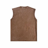 Purple Brand Distressed Tank T Shirts Distressed Sleeveless T-shirt Vest
