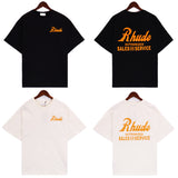 Rhude T Shirt Label Wings Alphabet Earth Print Short Sleeve T-Shirt