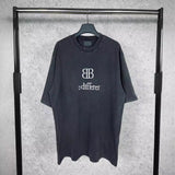 Men T-shirts Paris BB Badge Embroidery Crew Neck Short Sleeve T-Shirt Casual