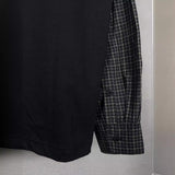 Men T-shirts Coke Wave Embroidery Splicing Shirt Long Sleeve T-Shirt