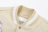 Off White Jacket Spring and Autumn OW Trojan Horse Letter Pattern Baseball Jacket Jacket