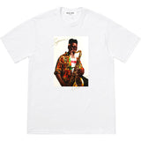 Mens T-shirts 21SS Pharoah Sanders Saxophone Print Loose Short Sleeve Crew Neck T-Shirt