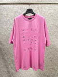 Men T-shirts Paris Full Print Short Sleeve Crew Neck T-Shirt Casual Half Sleeve