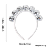 Themed Party Supplies Disco Ball Headband – Party Decoration Mirror Ball Hair Accessory