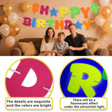 Themed Party Supplies Glowing HAPPY BIRTHDAY Felt Banner – Party Garland Decoration