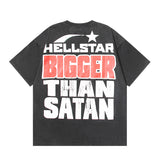 Hellstar T Shirt Washing Water Black Series Printed Short Sleeve T-Shirt