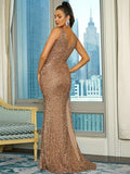 Women Party Dress Sequined Temperament Host Banquet Evening Dress (Ss0416)