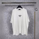 Men T-shirts Paris BB Embroidery Washed Old Short Sleeve T-Shirt Loose