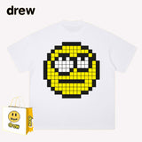 Drew T Shirts Short Sleeve T-shirt Smiley Face Letter Print