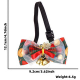 Themed Party Supplies Christmas Pet Bow Tie Collar – Cartoon Bell-Decorated Accessory for Cats & Dogs