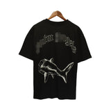 Palm Angels T Shirts Sketch Break Shark Alphabet Short Sleeve T-Shirt