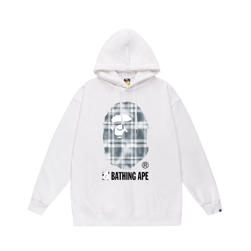 Bathing Ape Hoodie Autumn/Winter Letter Print Loose Hoodie Pullover Ape Sweater
