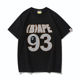 Bathing Ape T Shirt Spring and Summer No. 93 Fluorescent Printed WGM230g Short Sleeve T-Shirt