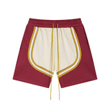 Rhude Shorts Striped Color Matching Tether Shorts