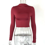 Women Tops Fashion Breathable Long Sleeves Top (ZJ0415)