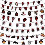 Halloween flag hanging ornaments Halloween Paper Banner – Spooky Party & Haunted House Decoration