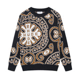 Rhude sweater micro-label letter totem jacquard crew neck sweater