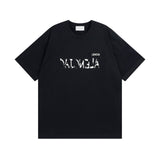 Mens T-shirts Summer Paris Mirror Short Sleeve Crew Neck T-Shirt Loose