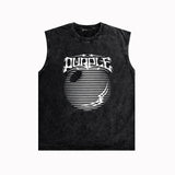 Purple Brand Distressed Tank T Shirts Distressed Sleeveless T-shirt Vest