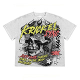 Street Unisex T-shirt Y2K Style Hip Hop Punk Cotton Loose Tee