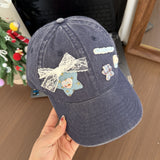 Y2k hot girl hat heavy industry five-pointed star bows baseball cap cartoon peaked cap