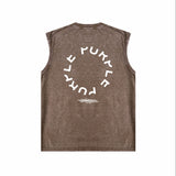 Purple Brand Distressed Tank T Shirts Distressed Sleeveless T-shirt Vest