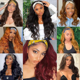 Women's Wigs Ice Silk Headband Wig with Curly Hair