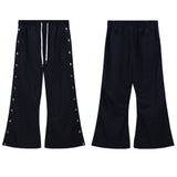 Hellstar Sweatpants Wash Water Black Old Casual Trousers