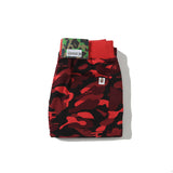 Bathing Ape Pants Summer Camouflage Red Tie Tether Casual Pants