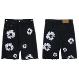 DENIM TEARS Denim Shorts Unisex Loose Denim Shorts
