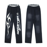 Hellstar JacketsHellstar Hoodie & Pants Wash Old Vintage Men's and Women's Loose Casual Sweater Sweatpants