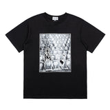 C.e t shirts reflective cinema pattern round neck pullover short sleeve men and women