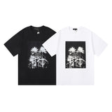 Purple Brand T Shirt Chess Print Short Sleeve T-Shirt