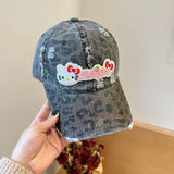 Y2k hot girl hat heavy industry retro camouflage hole baseball cap ktcat peaked cap
