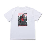 C.e t shirts character covering face front and back printing round neck pullover short sleeves