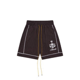 Rhude Shorts Coconut Embroidery Casual Beach Stripe Shorts