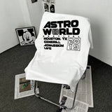 Men T-shirts Travis Scott Cactus Jack Astroworld Letter Print Crew Neck Short Sleeve T Men and Women