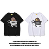 Bathing Ape T Shirt ape man shopping cart Alphabet print short sleeve T-shirt