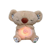 Plush Toys Glow Singing Breathing Bear Otter Plush Toy Koala Doll Children Coaxing Sleeping Dolls