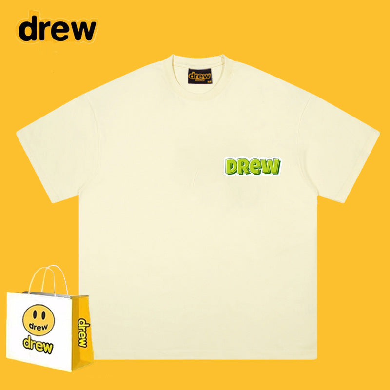 Drew T Shirts Cotton Loose Men's Short Sleeve