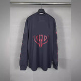 Men T-shirts Paris LOGO printed long-sleeved T-shirt loose casual bottoming shirt